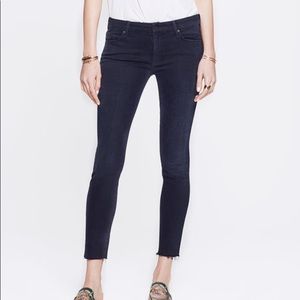Mother high waisted looker ankle fray denim